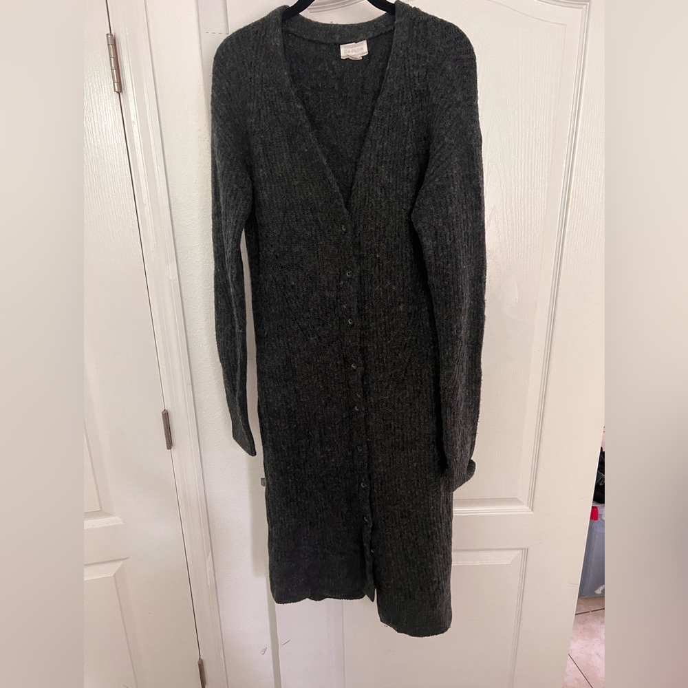Caslon Gray Long Cardigan SZ S